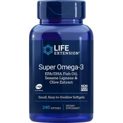 Super Omega-3 EPA/DHA mit Sesamlignanen und Olivenextrakt EU, 240 Softgels